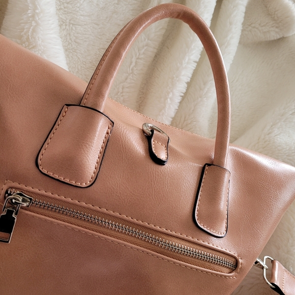 Fashion Blush Pink Crossbody/Backpack - Picture 4 of 12